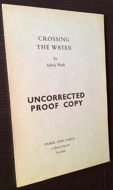 Sylvia Plath Crossing The Water Uncorrected Proof Copy 1971 Ebay